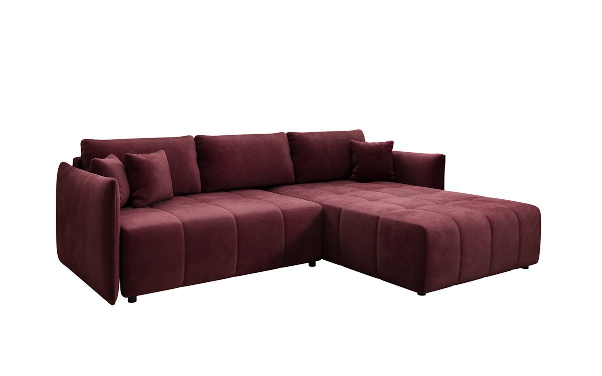 Designer Sofa Velaro L mit Schlaf- und Klappfunktion in Samt
