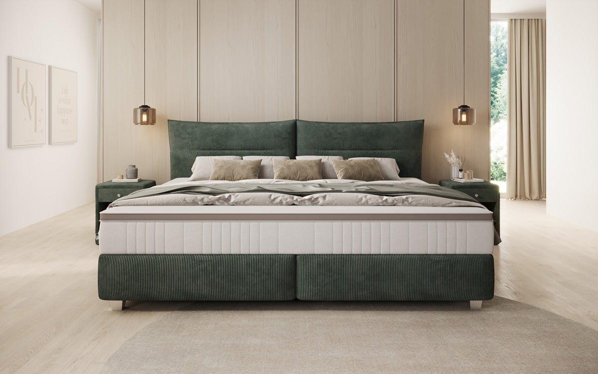 Familien Boxspringbett Aurelio in 220/240x200 in Cord