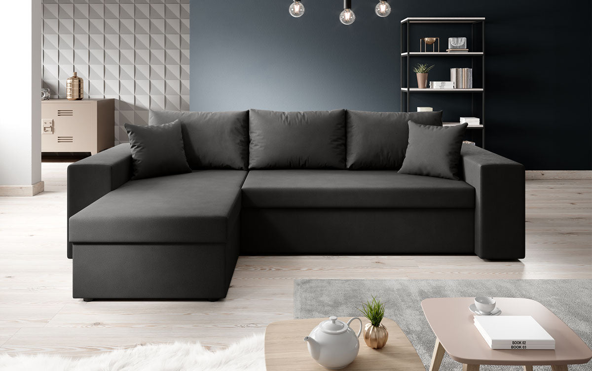 Designer Sofa Denver Stoff mit Schlaf- und Klappfunktion