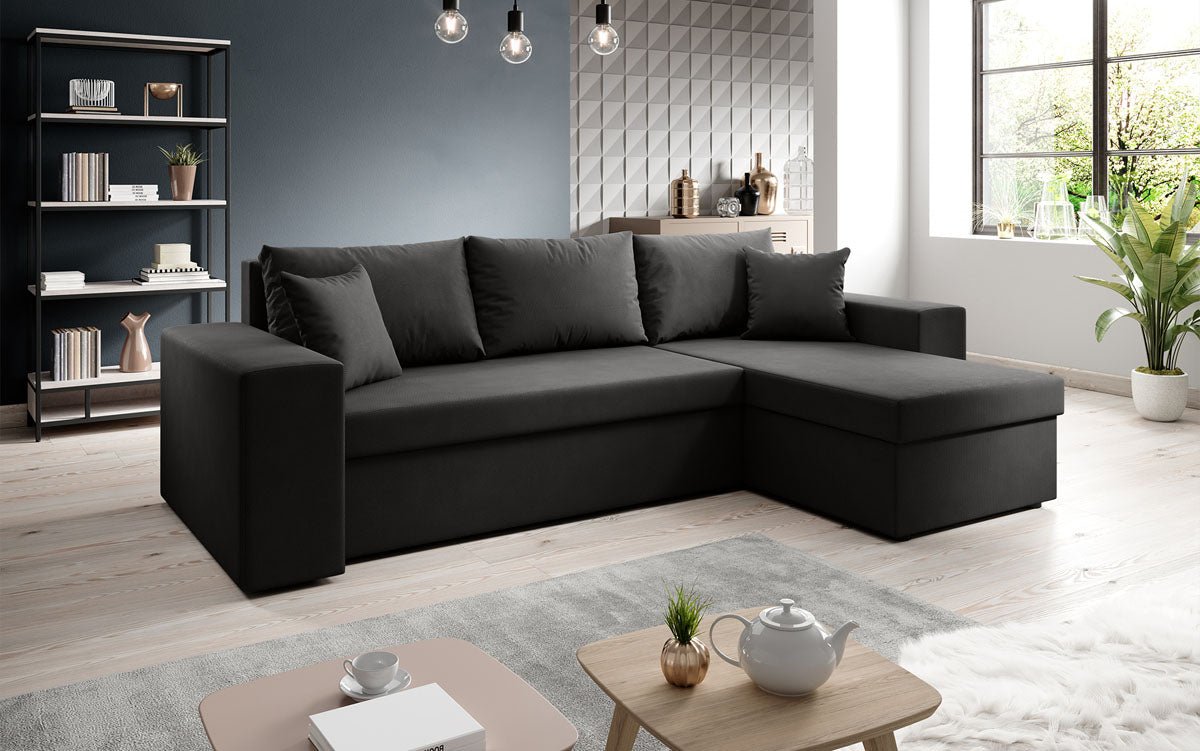Designer Sofa Denver Stoff mit Schlaf- und Klappfunktion