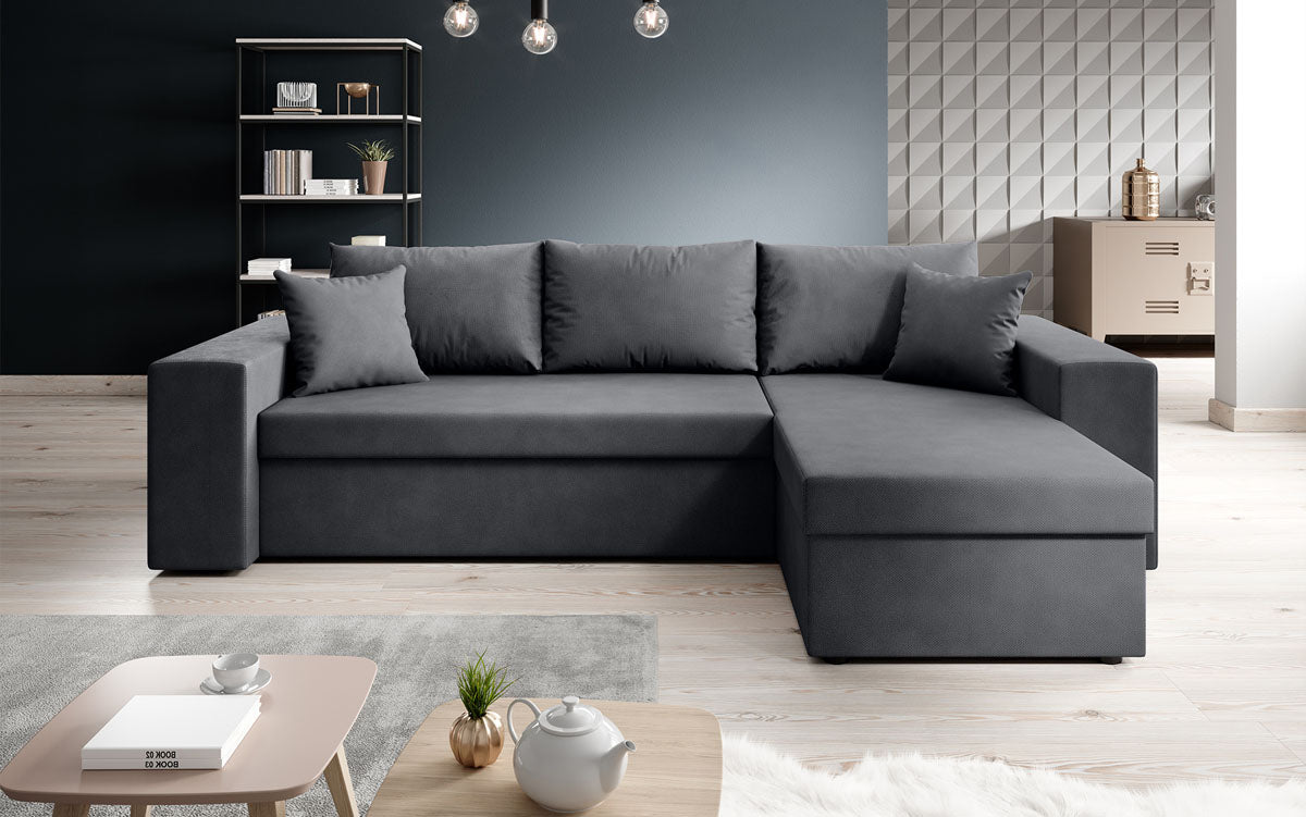 Designer Sofa Denver Stoff mit Schlaf- und Klappfunktion