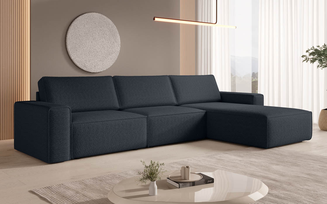 Modulares Ecksofa Yuma L aus Bouclé