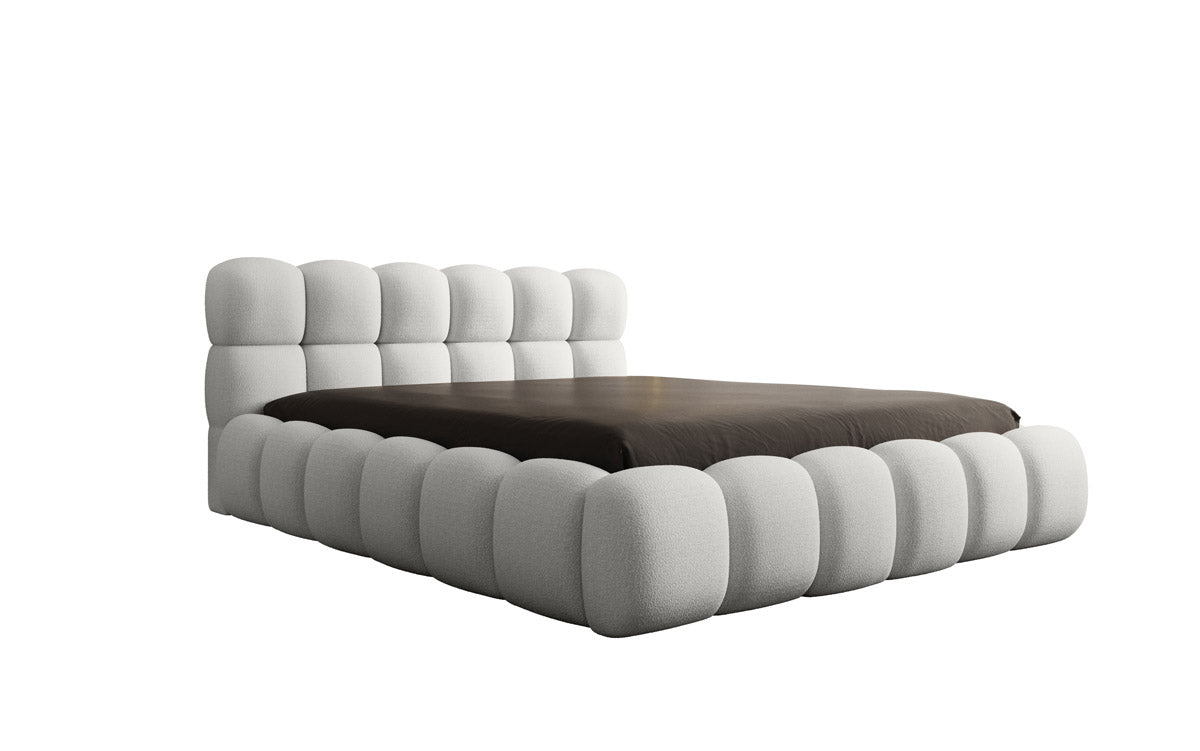 Designer Polsterbett Boston Bouclé mit Stauraum