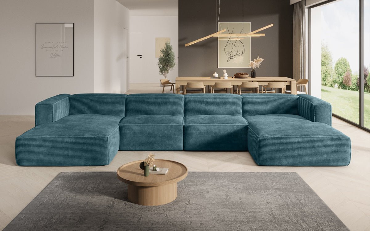 Designer Sofa Comfy U in Cord