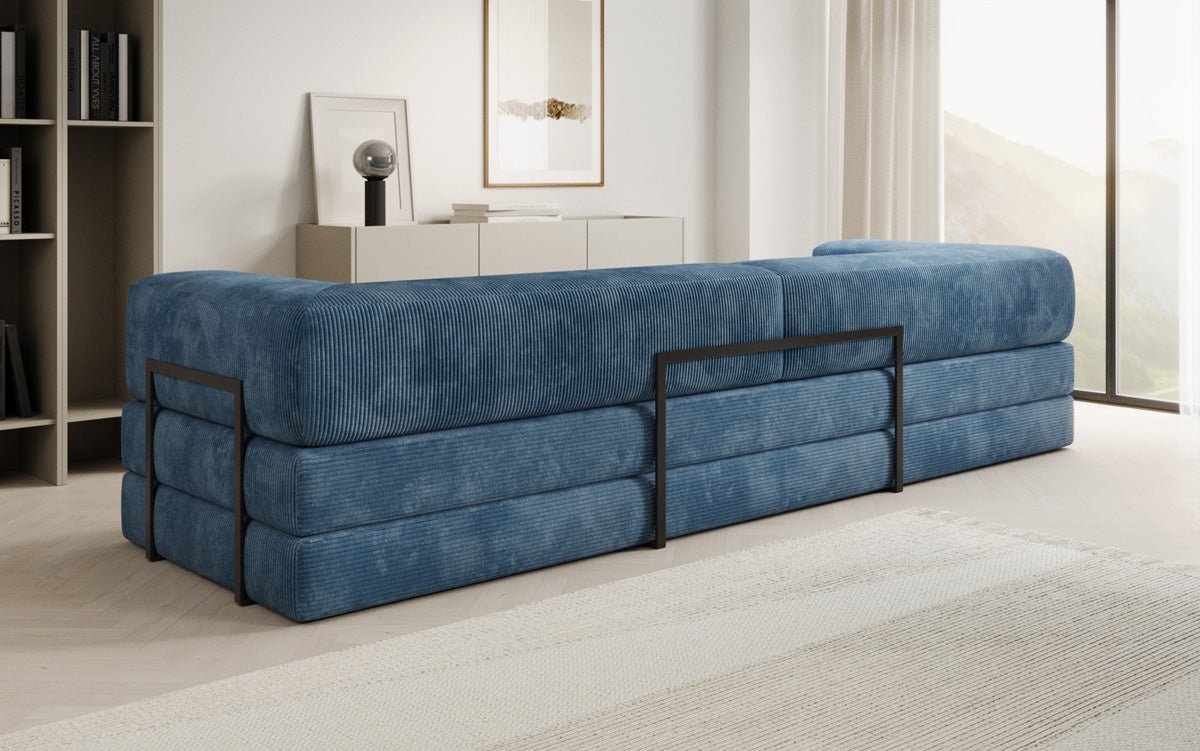 Designer Sofa Lazy 3-personers XXL i fløjl