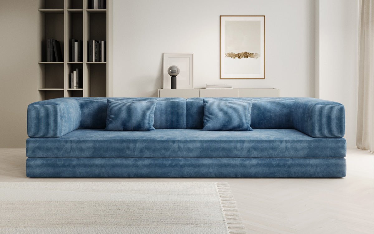 Designer Sofa Lazy 3-personers XXL i fløjl