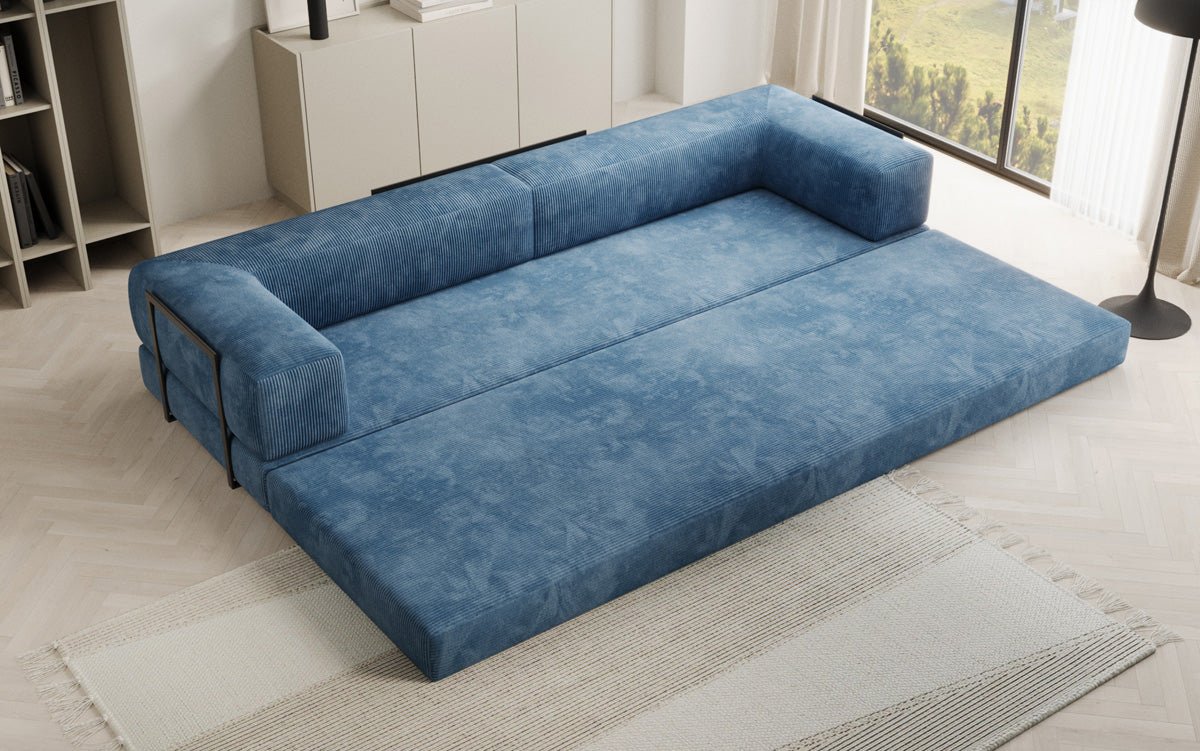 Designer Sofa Lazy 3-personers XXL i fløjl