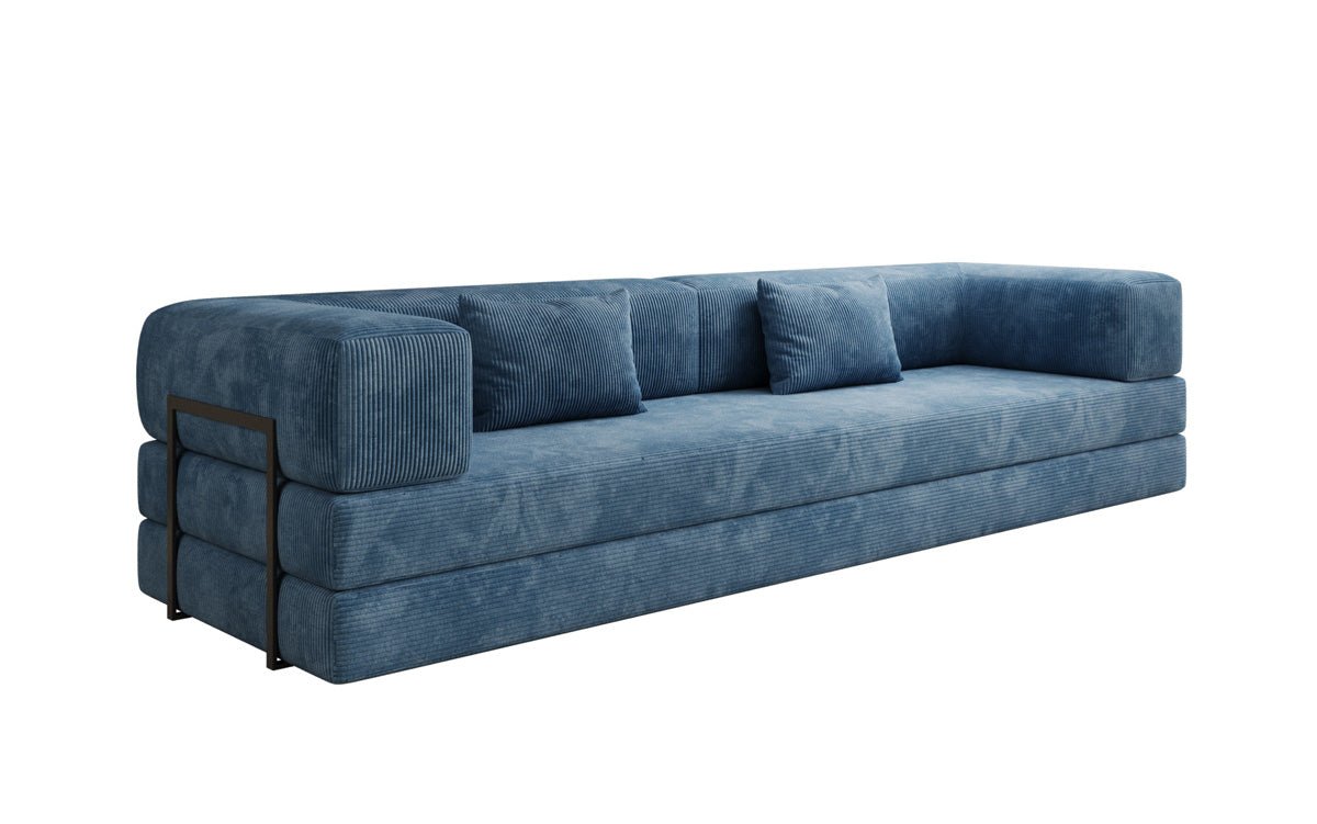 Designer Sofa Lazy 3-personers XXL i fløjl