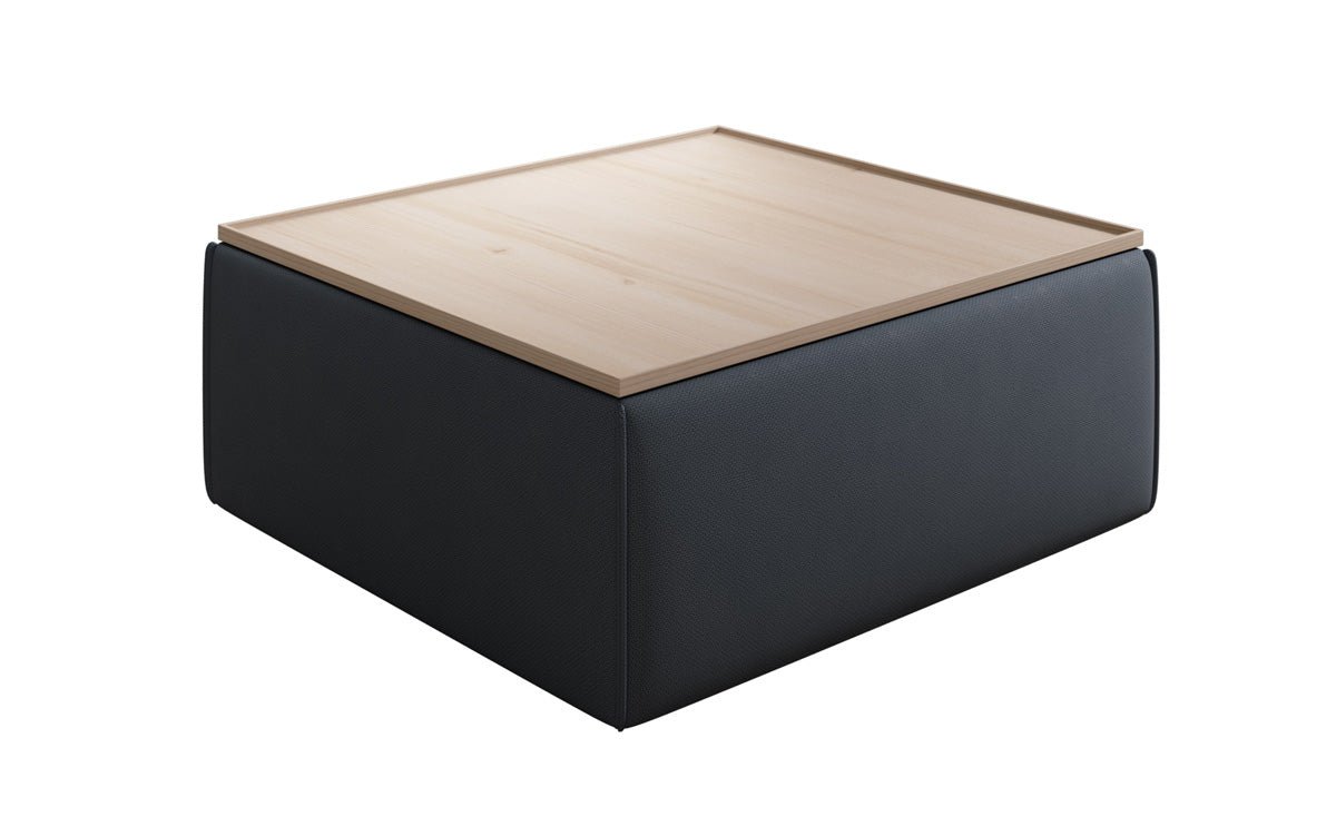 Beistellhocker/Couchtisch Lesley mit Stauraum in Stoff