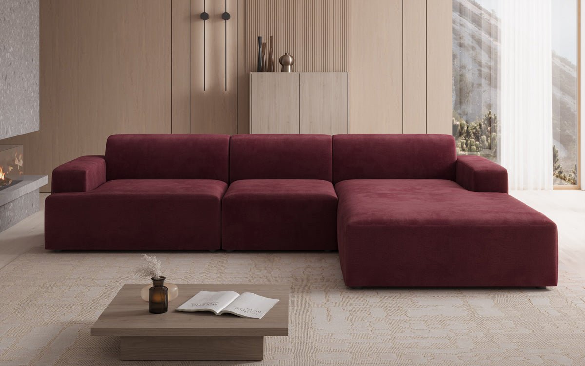 Designer Sofa Monza L Maxi in Samt