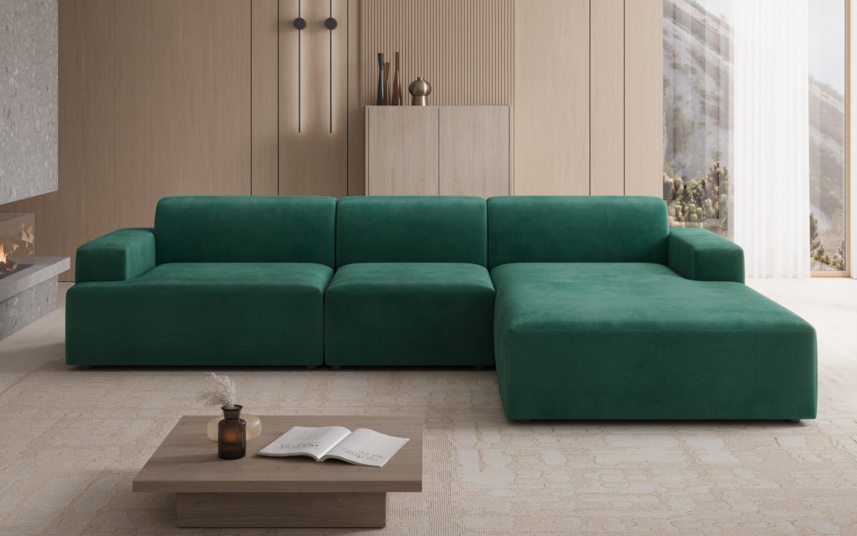 Designer Sofa Monza L Maxi in Samt