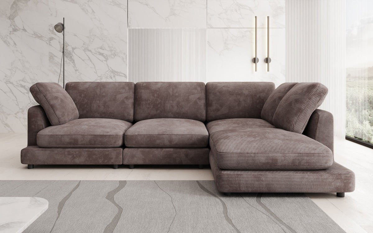 Designer Sofa Thalessa L in Cord