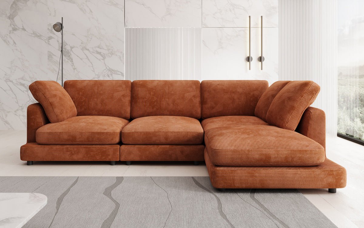 Designer Sofa Thalessa L in Cord