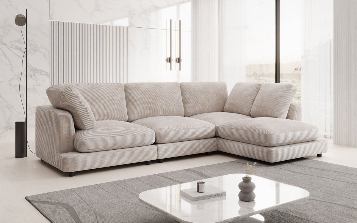 Designer Sofa Thalessa L in Cord