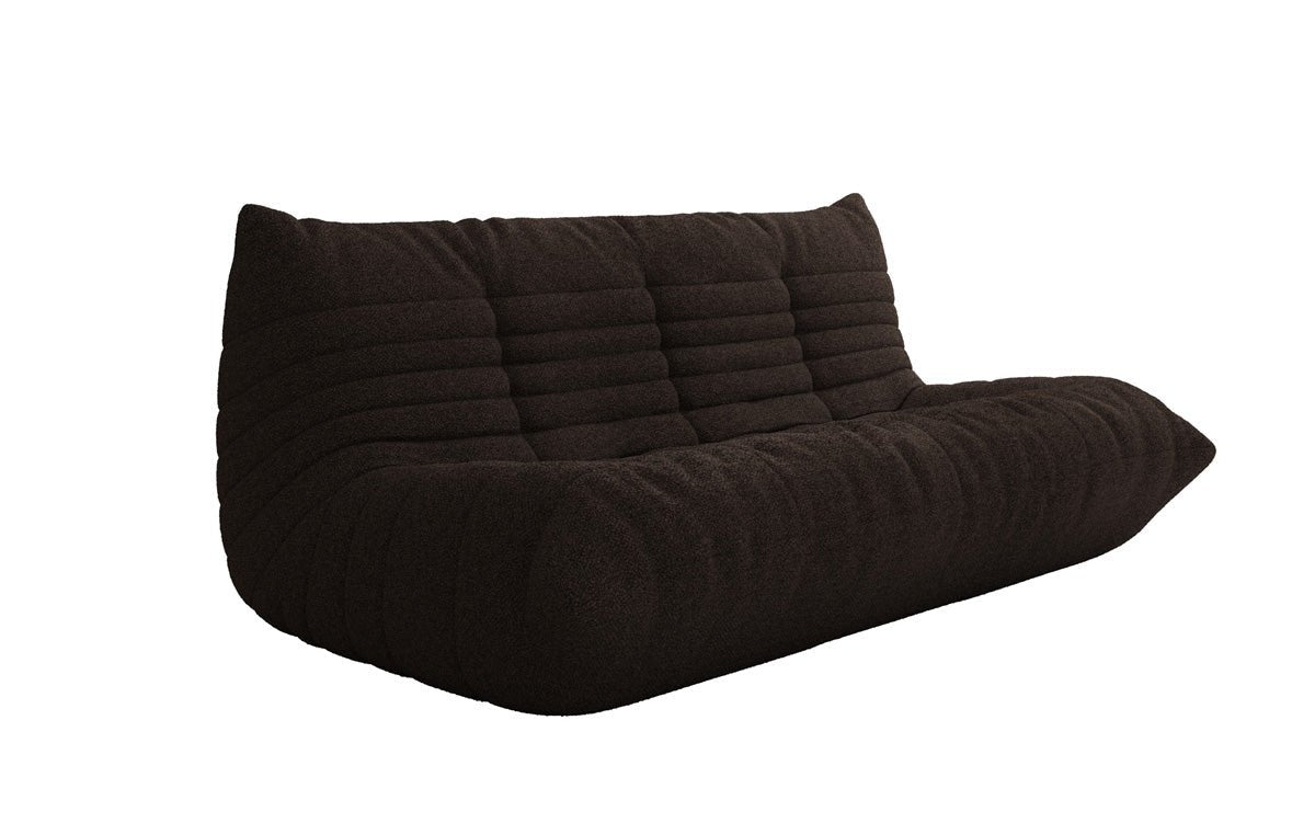 Designer 3 Sitzer Sofa Calmo in Teddy Bouclé