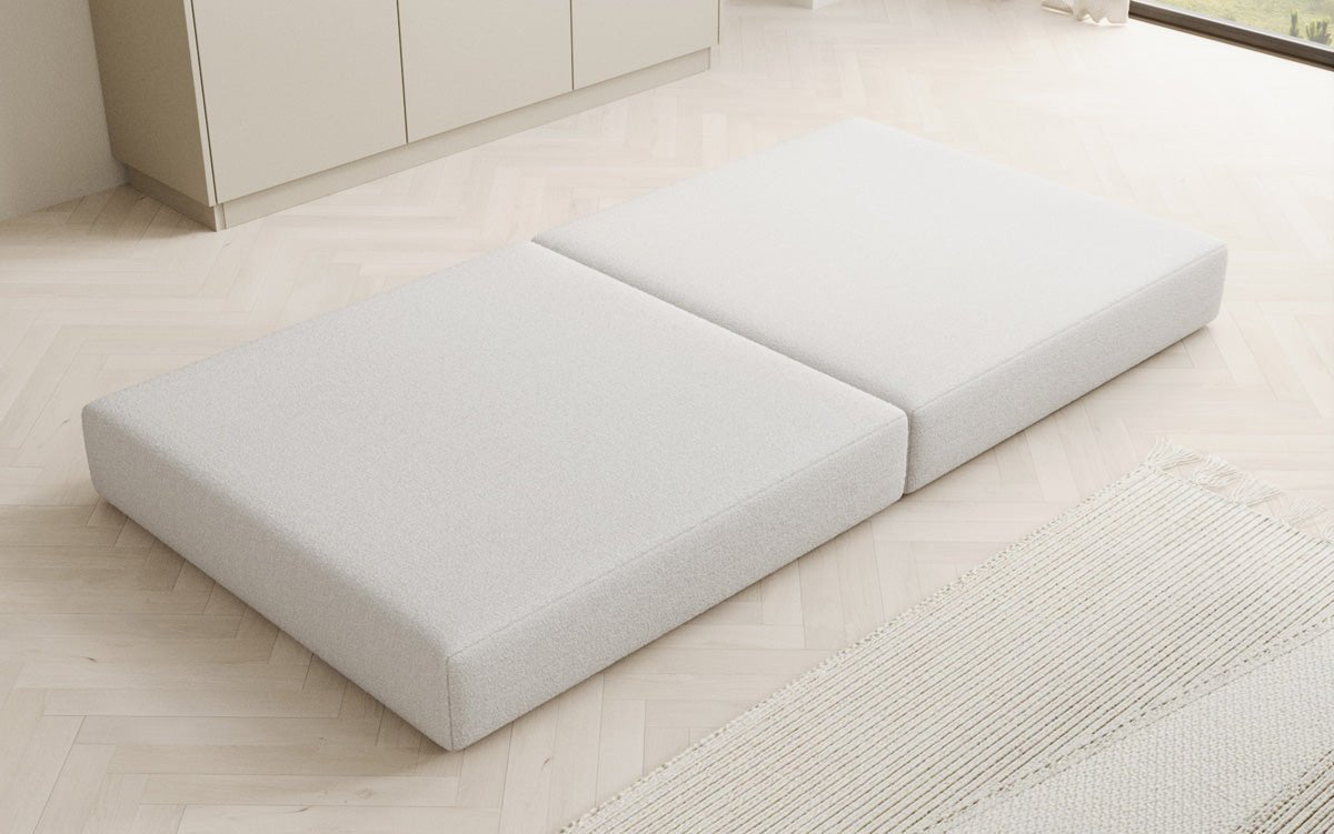 Beistellhocker Lazy in Bouclé