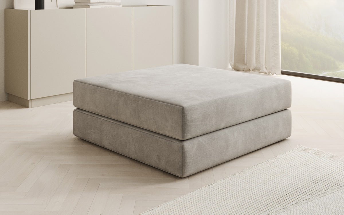 Beistellhocker Lazy in Samt