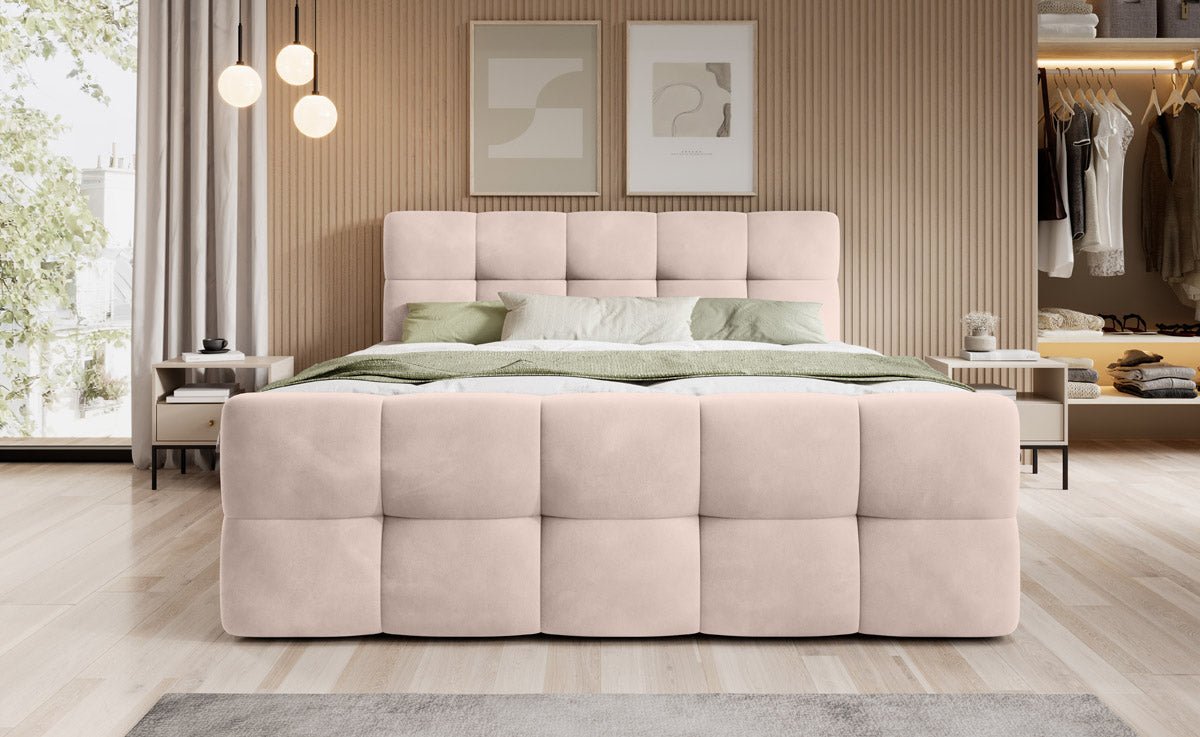 Boxspringbett Cozy Samt mit Stauraum