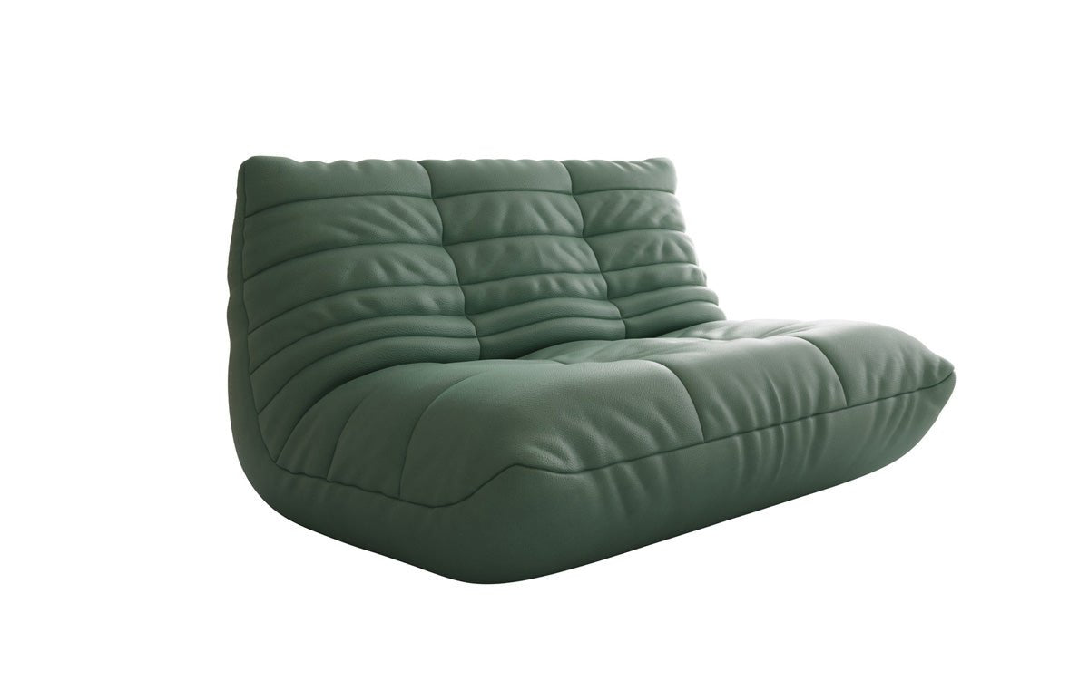 Designer 2 Sitzer Sofa Calmo in Echtleder