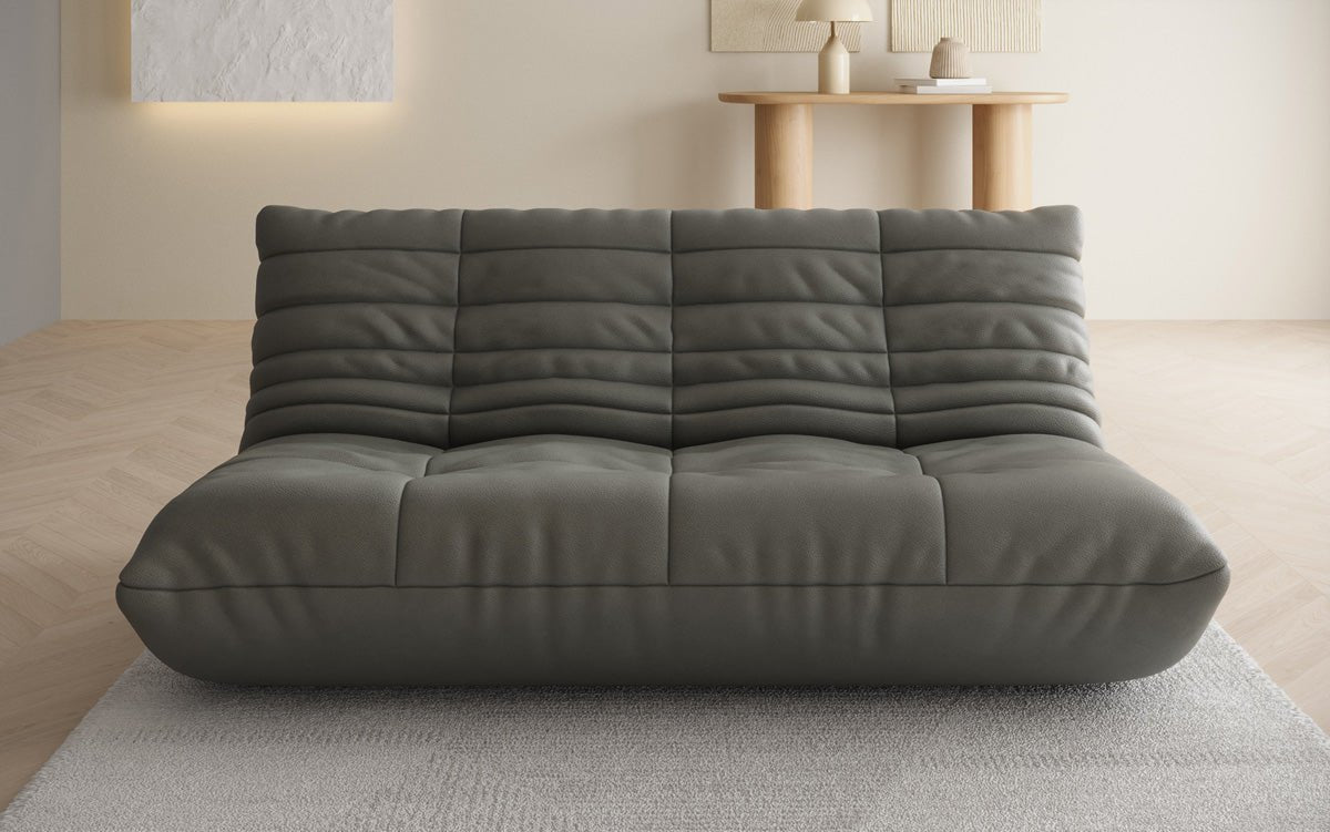 Designer 3 Sitzer Sofa Calmo in Echtleder