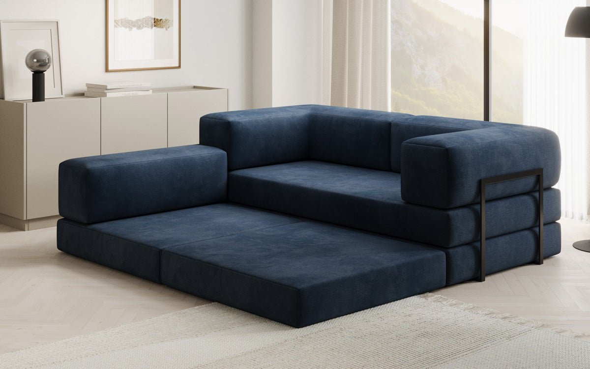 Designer Sofa Lazy L Mini in Samt