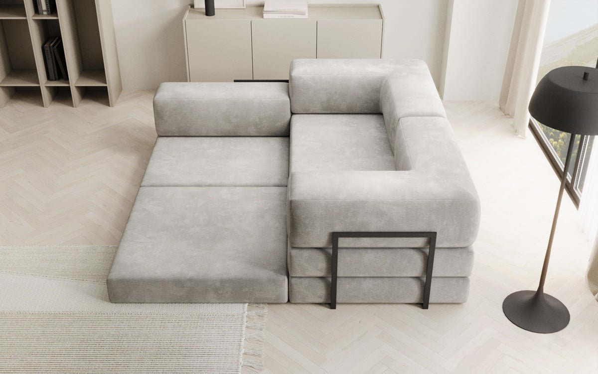 Designer Sofa Lazy L Mini in Samt