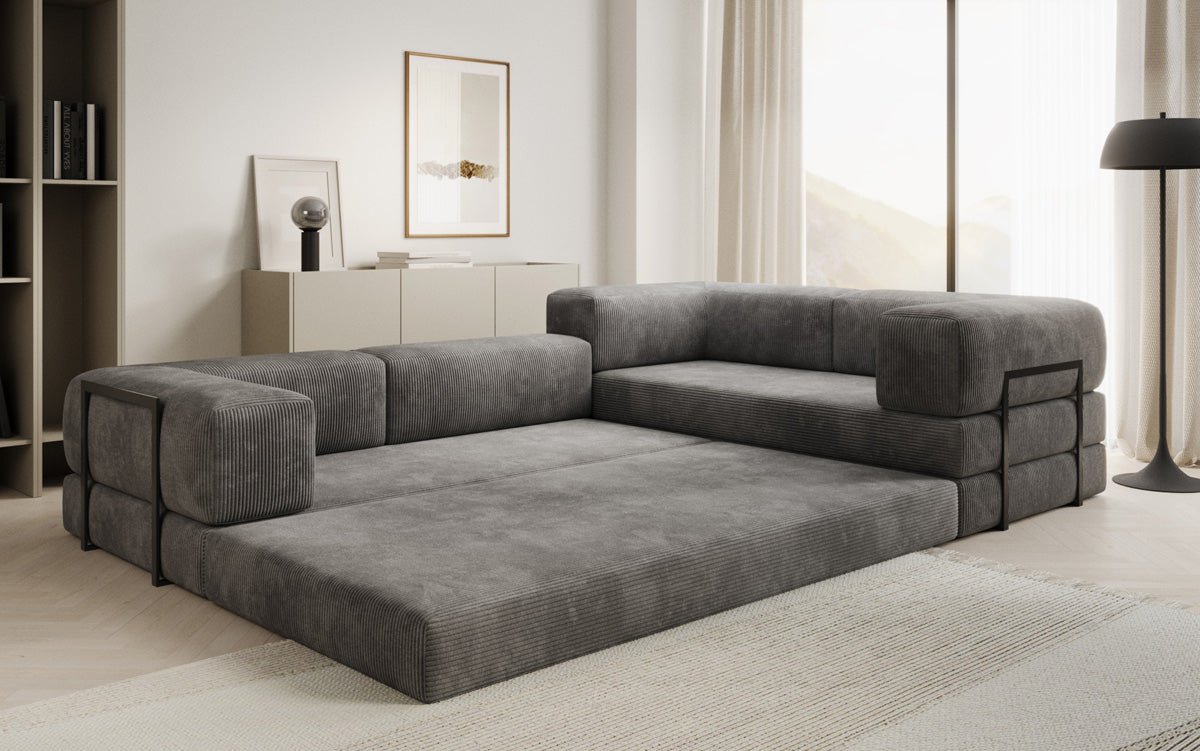 Designer Sofa Lazy L geschlossen in Cord