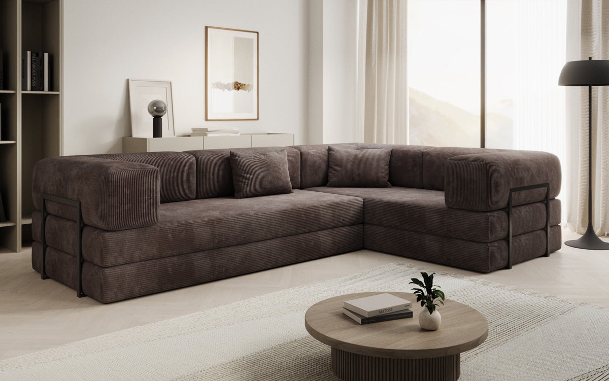 Designer Sofa Lazy L geschlossen in Cord