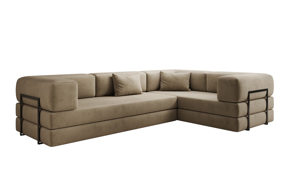 Designer Sofa Lazy L geschlossen in Samt