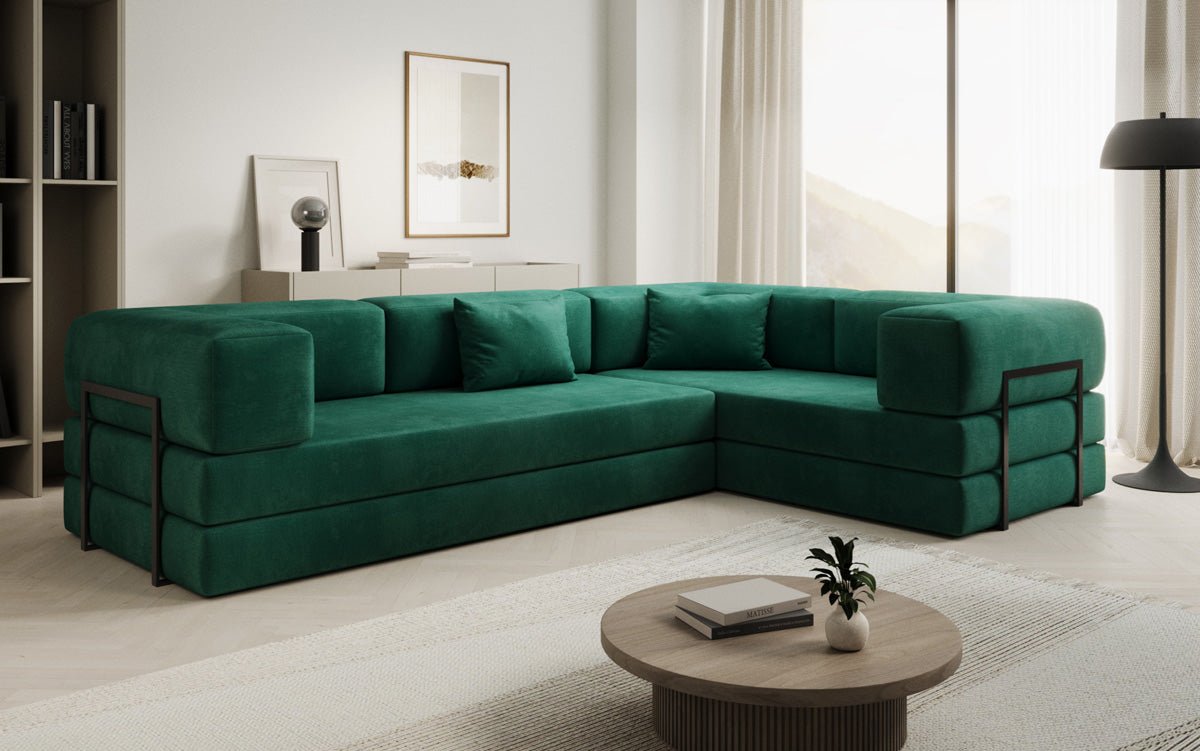 Designer Sofa Lazy L geschlossen in Samt
