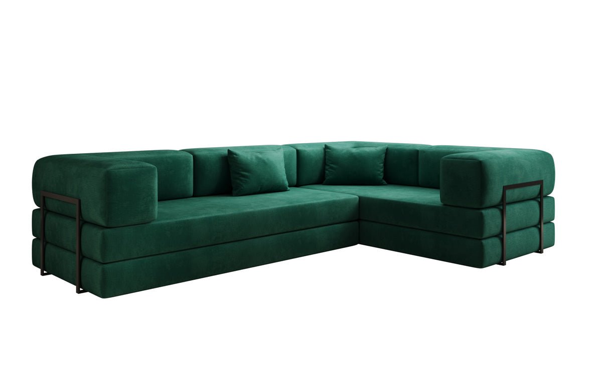 Designer Sofa Lazy L geschlossen in Samt