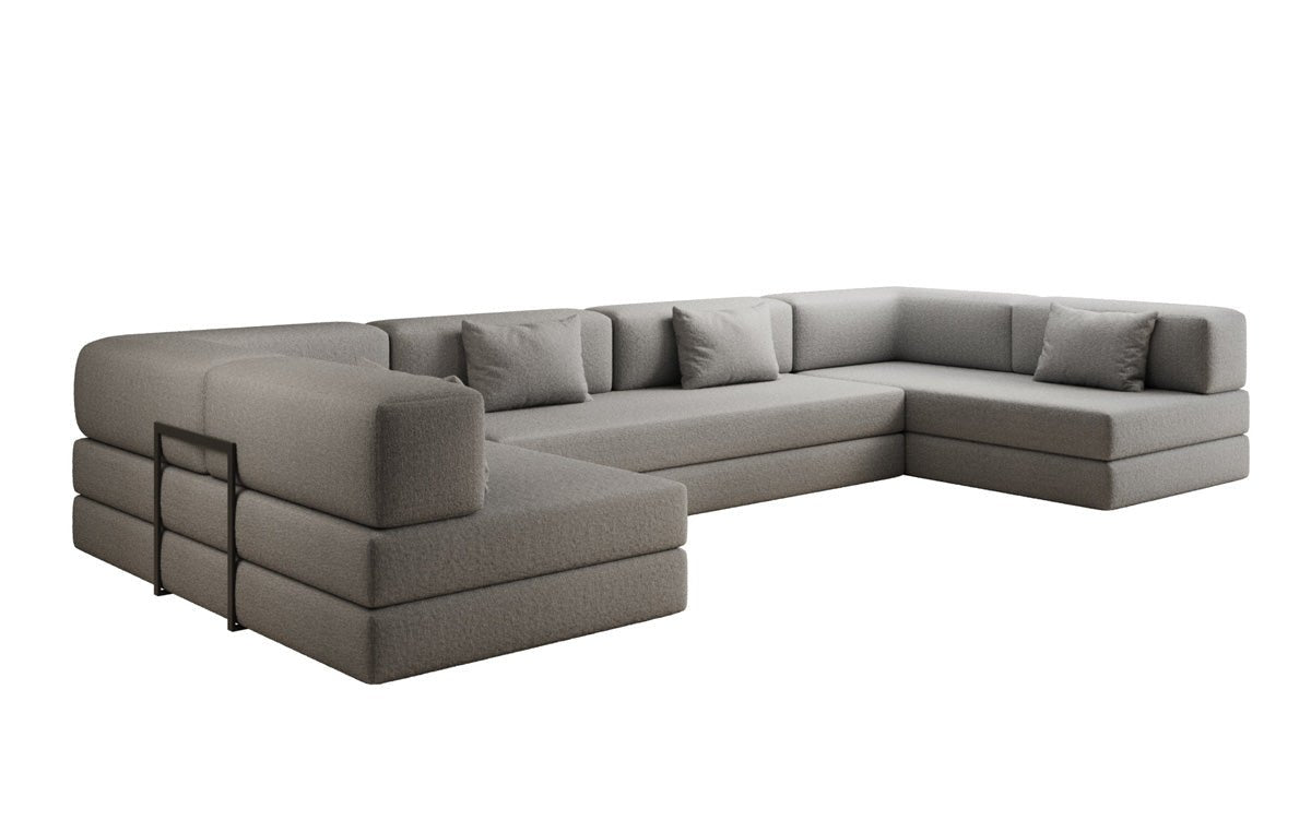 Designer Sofa Lazy U in Bouclé