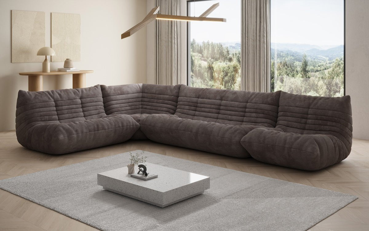 Designer Sofa Wohnlandschaft Calmo in Cord