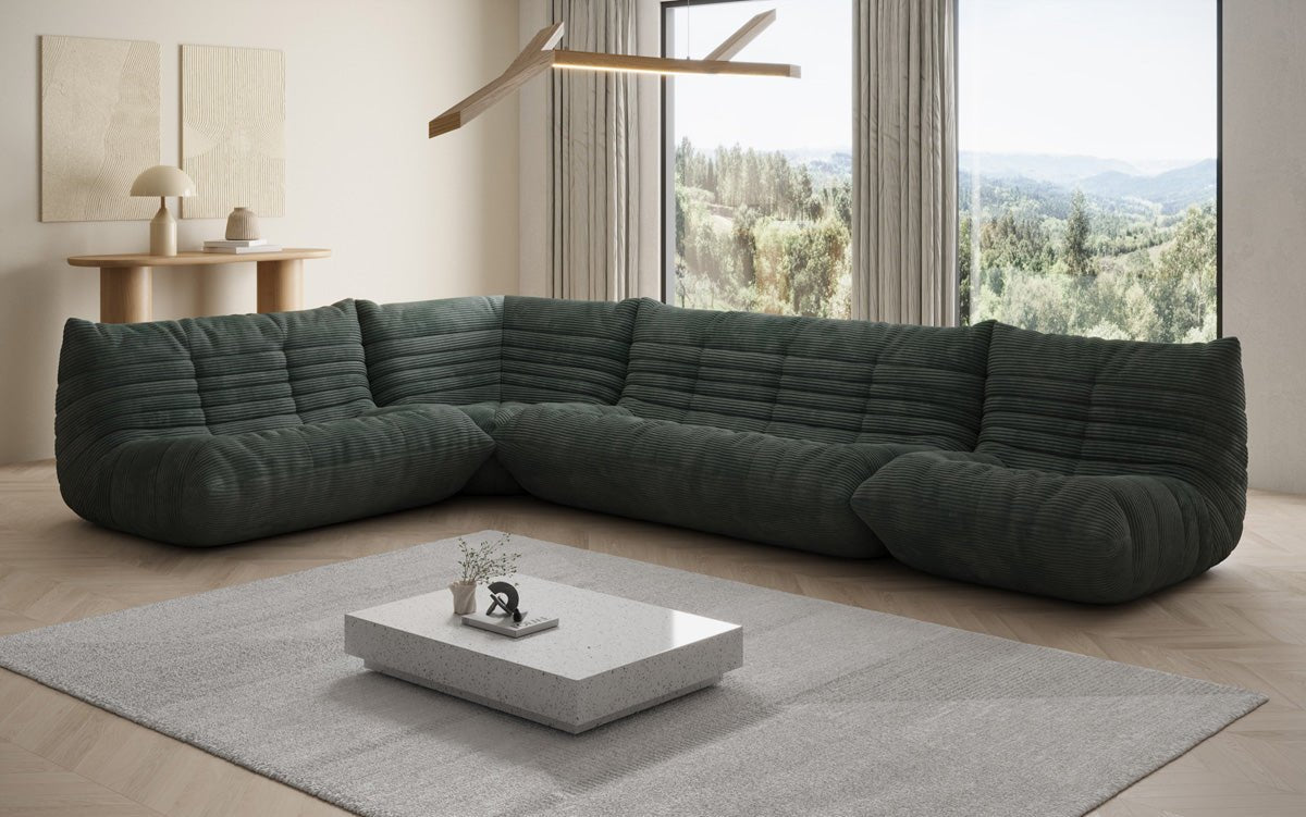 Designer Sofa Wohnlandschaft Calmo in Cord