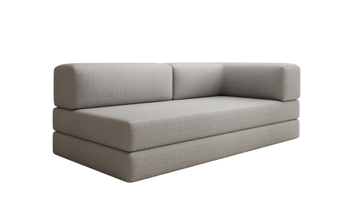 Designer Sofa/Chaise Longue Lazy in Bouclé