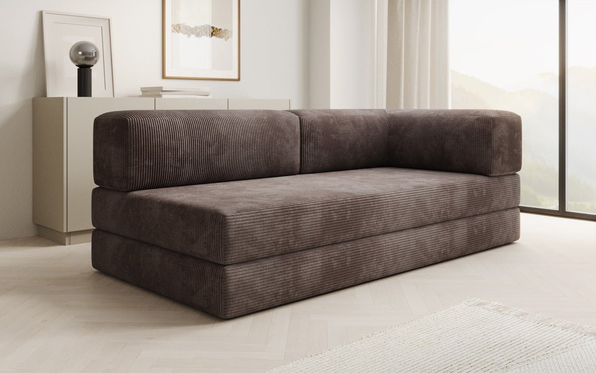 Designer Sofa/Chaise Longue Lazy in Cord