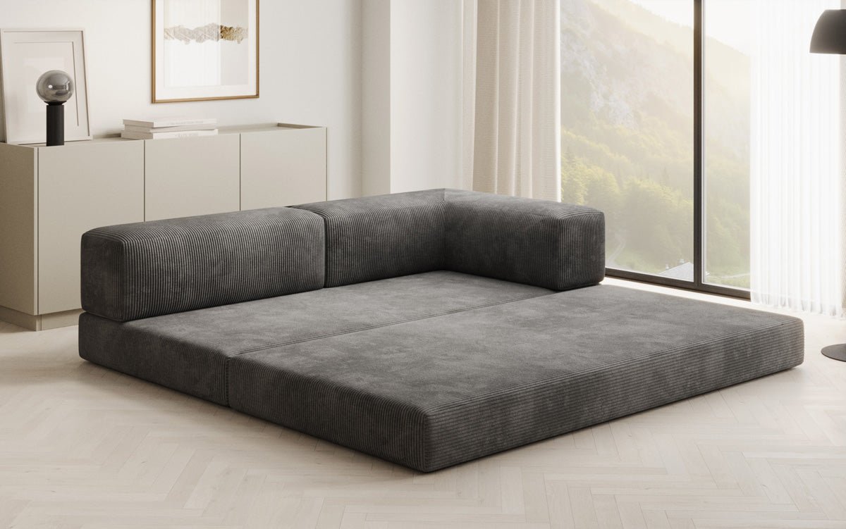 Designer Sofa/Chaise Longue Lazy in Cord