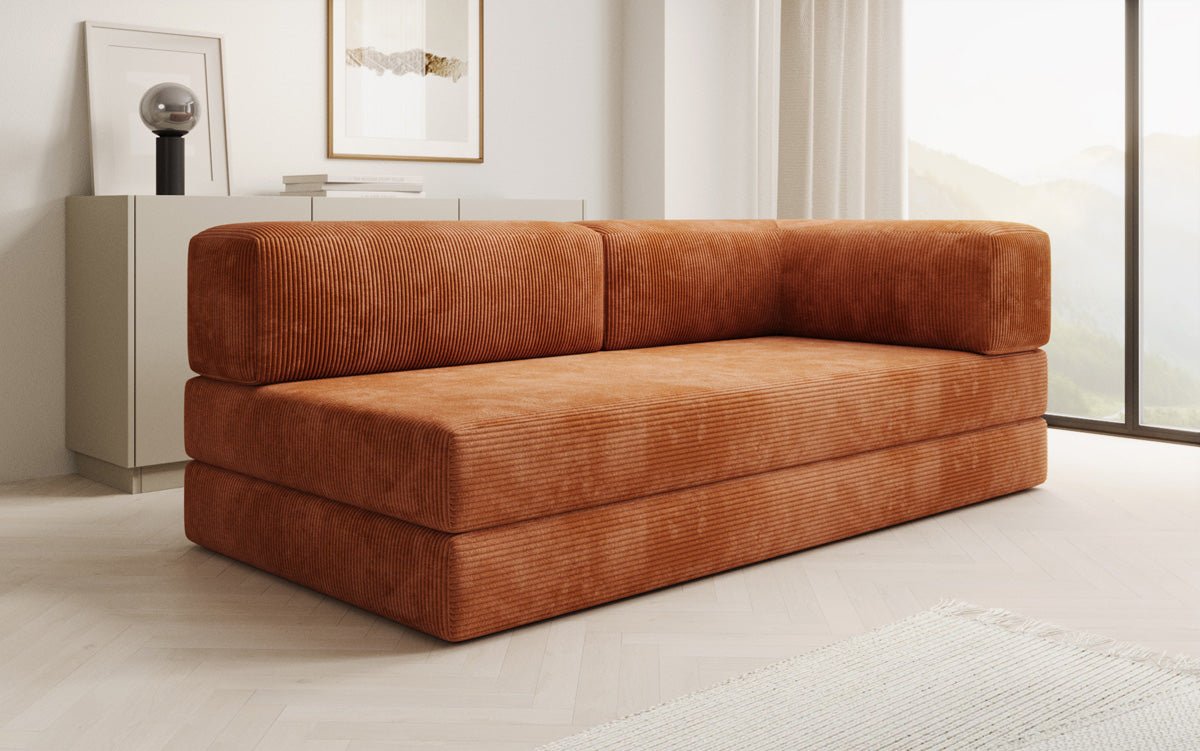 Designer Sofa/Chaise Longue Lazy in Cord
