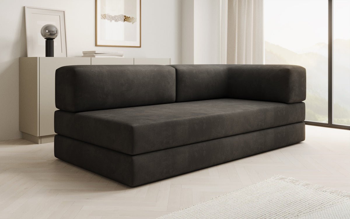 Designer Sofa/Chaise Longue Lazy in Samt