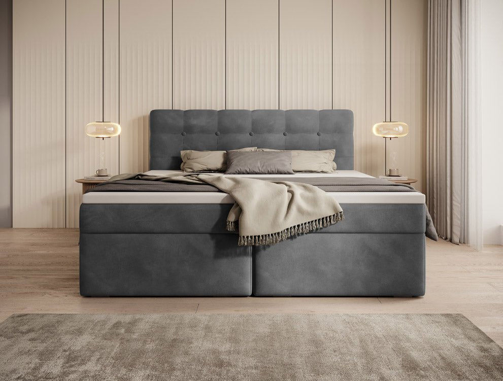 Boxspringbett Faro Samt mit Stauraum
