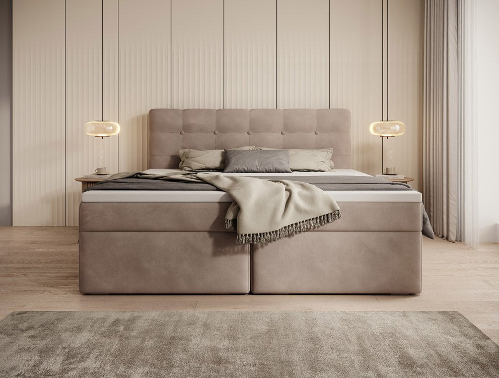 Boxspringbett Faro Samt mit Stauraum