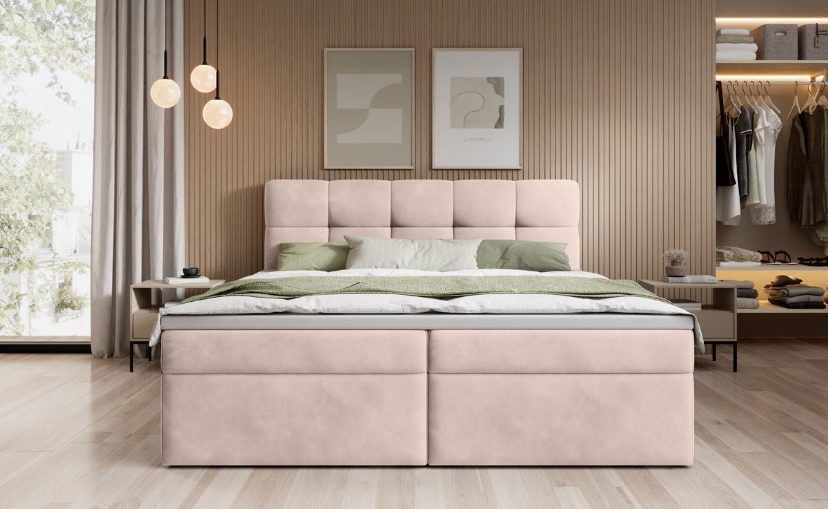 Boxspringbett Cozy II Samt mit Stauraum