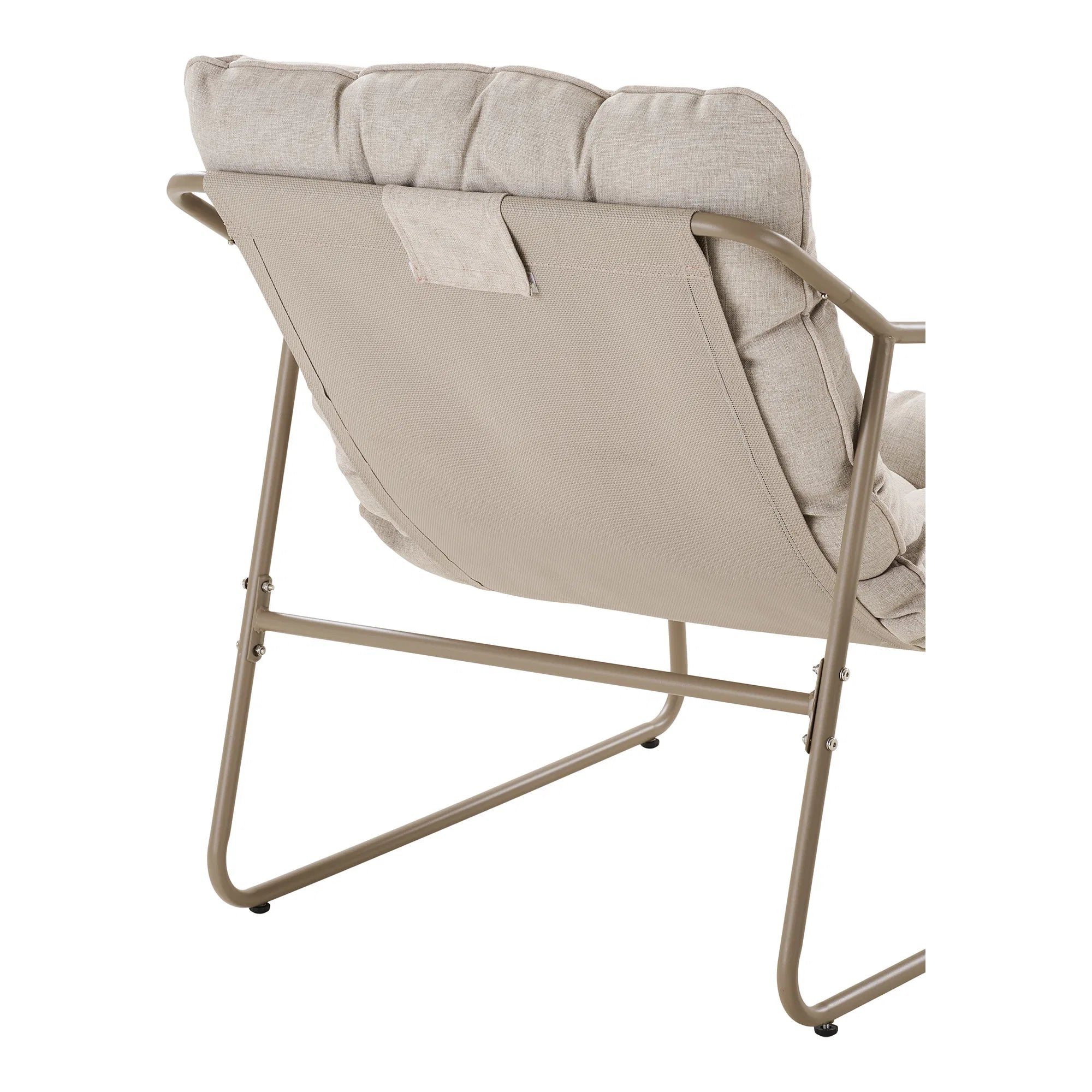 Garten Lounge Set Sandira – mit Stahlgestell in Sand und dicken Sitzpolstern