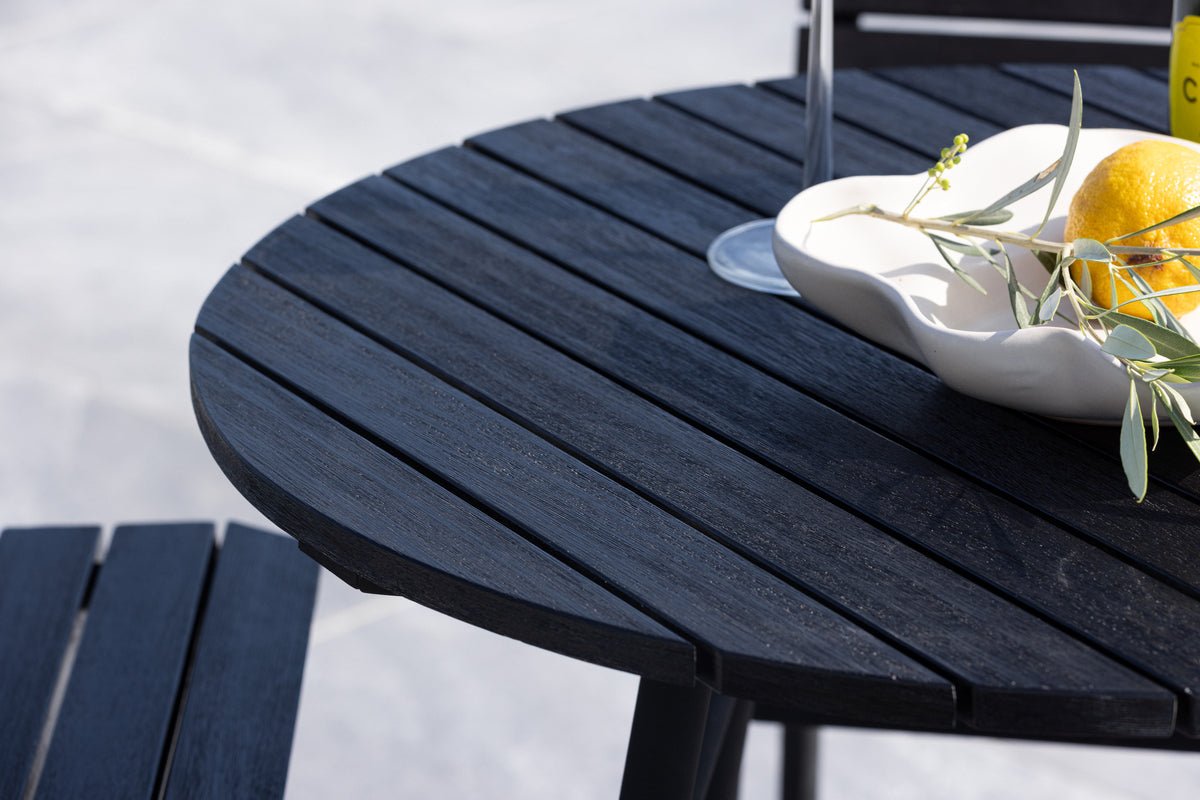 Garten Loungeset Cavina – 5-teiliges Set aus Akazienholz in Schwarz