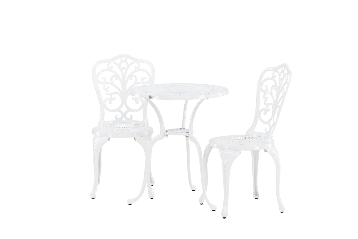 Garten Loungeset Elyra – 3-teiliges Set mit Stühlen & Tisch in 2 Farben