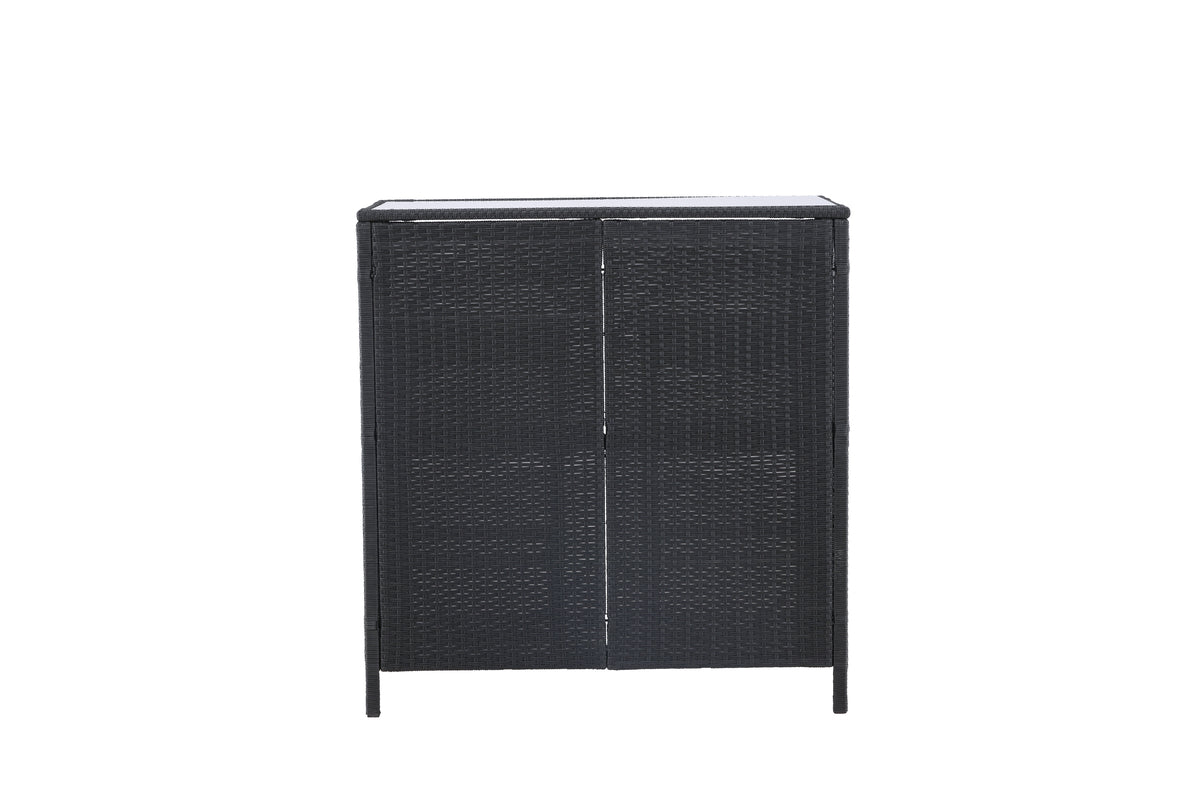 Garten Loungeset Talio – 3-teiliges Set aus synth. Rattan in Schwarz