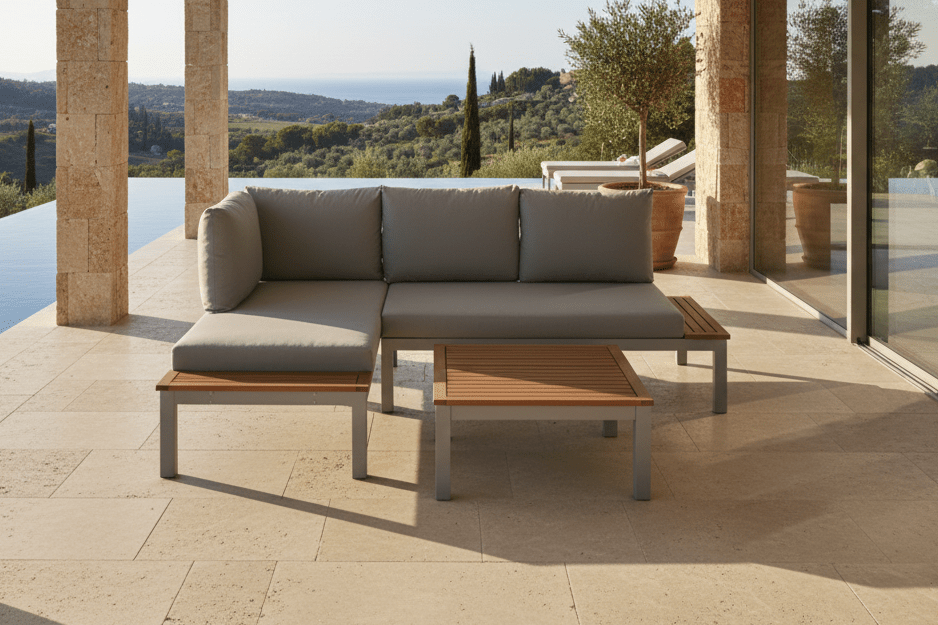 Garten Loungeset ModuFlex – modulares Aluminium Lounge-Set