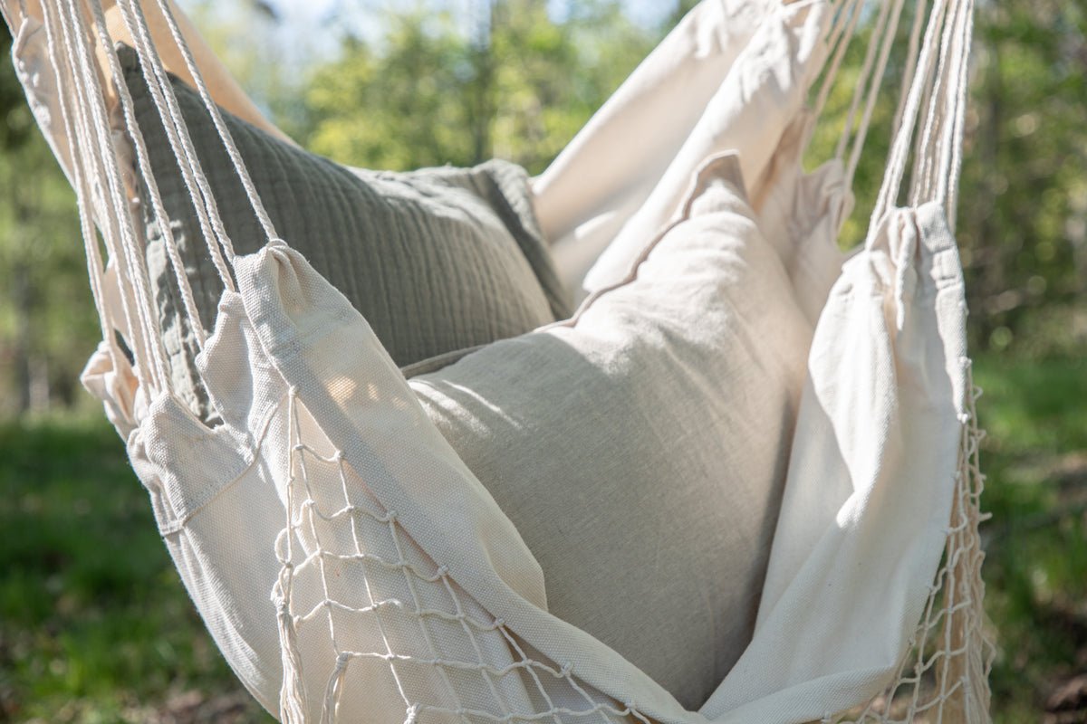 Hängesessel Welsh - aus Polyester in Grau oder Weiß