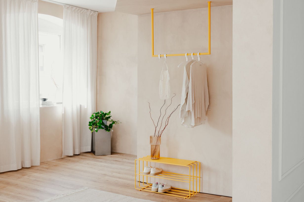 Schuhregal Neva – Metallregal mit Loft-Flair in vielen Farben