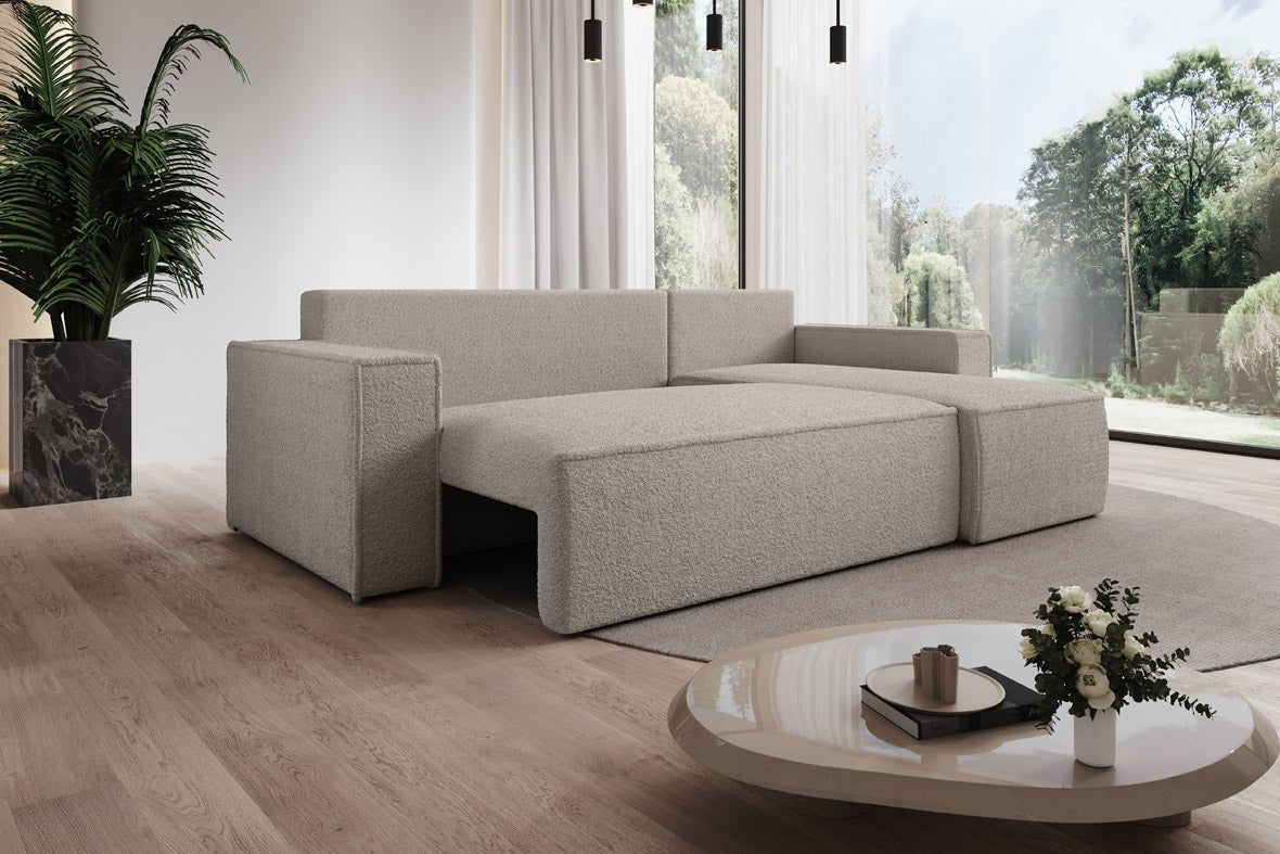 Designer Sofa Lorenzo Schlaffunktion und Stauraum aus Frrotte